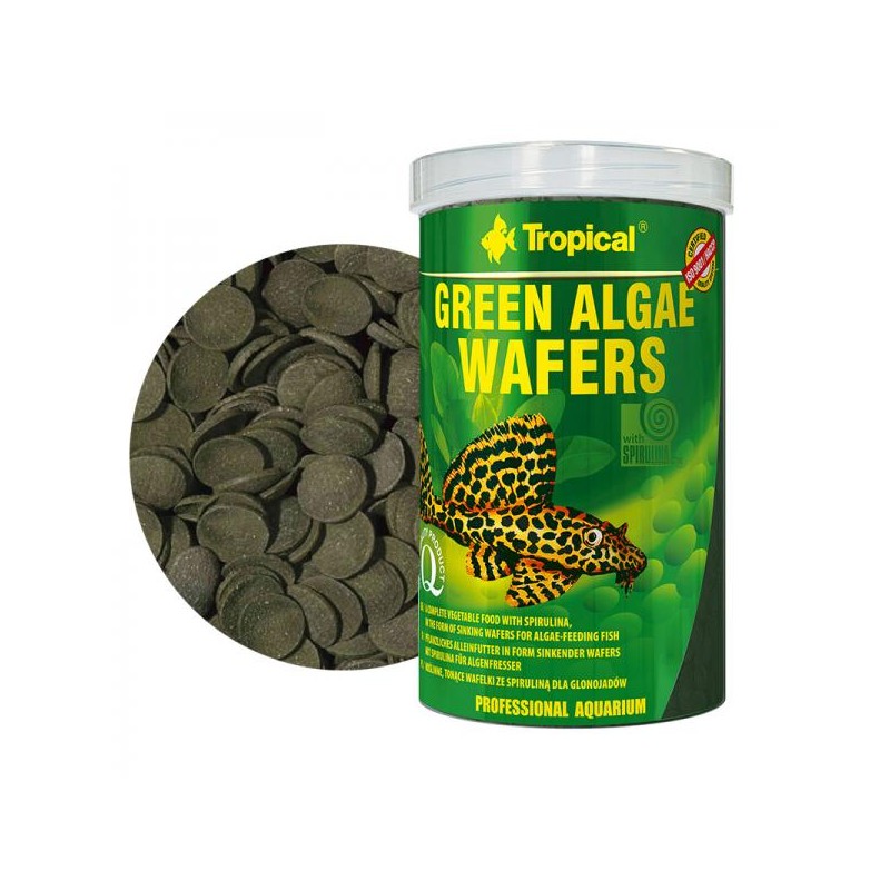 Tropical Green Algae Wafers 250ml/113gr. - Mangime per pesci da